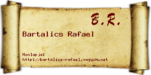 Bartalics Rafael névjegykártya
